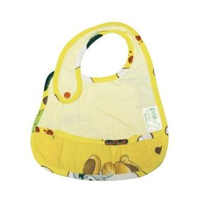Детский слюнявчик с кармашком Экопупс Premium, 21x30, желтый