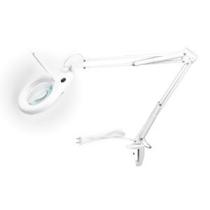 Лампа-лупа Magnifier ZD-129A с подсветкой на струбцине, 5 диоптрий увеличение, 130 мм диаметр