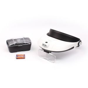 Бинокулярная лупа Magnifier 81001-G с LED-подсветкой 1X-6X увеличения