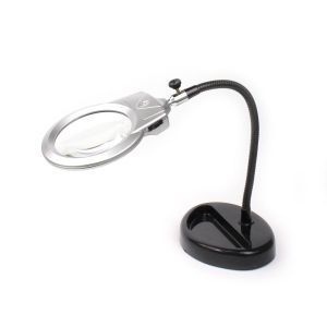 Лупа настольная Magnifier ZD-126 с LED-подсветкой, 2,5Х увеличение, 90 мм диаметр