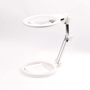 Лупа настільна Magnifier 3B-1А з LED-підсвічуванням, 2,5х+ 5x збільшення, 130+25 мм діаметр