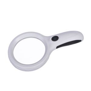 Лупа ручная с LED-подстветкой и ультафиолетом, 2,5x, Magnifier 9588