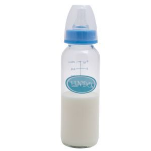 Стеклянная бутылочка с силиконовой соской Lindo Pk-1000