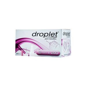 Иглы для инсулиновых шприц-ручек Droplet (12 mm x 29G), 100 шт.