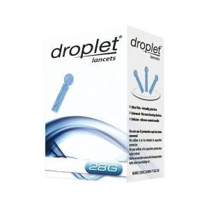 Ланцет-скарификатор, медицинский стерильный Droplet 28G, 10 шт.