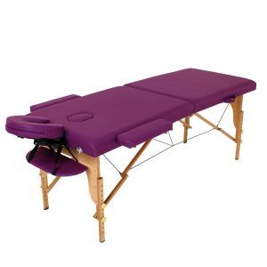 Массажный стол Laguna FMA201A-1.2.3, 2-секционный, ярко-фиолетовый, деревянный, RelaxLine