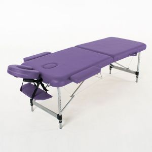 Массажный стол Hawaii FMA256L-1.2.3, 2-секционный, фиолетовый, алюминиевый, RelaxLine