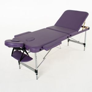 Массажный стол Belize FMA356L-1.2.3, 3-секционный, фиолетовый, алюминиевый, RelaxLine