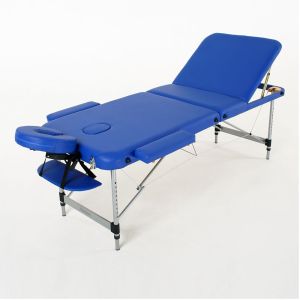 Массажный стол Belize FMA356L-1.2.3, 3-секционный, темно-синий, алюминиевый, RelaxLine