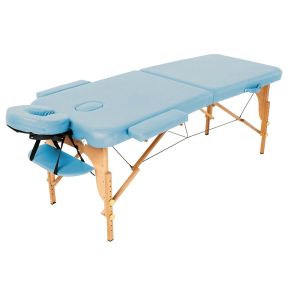 Массажный стол RelaxLine Bali FMA206L-1.2.3, светло-синий, деревянный