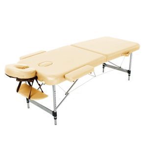 Масажний стіл Hawaii FMA256L-1.2.3, 2-секційний, бежевий, алюмінієвий, RelaxLine