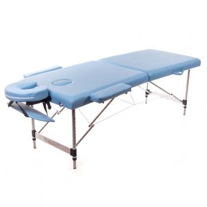 Массажный стол Florence FMA252L-1.2.3, 2-секционный, светло-синий, алюминиевый, RelaxLine