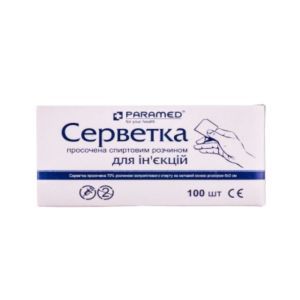 Серветки спиртові, 6х3 см, №100 Paramed