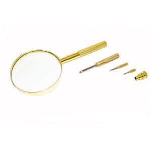 Лупа ручная с набором отверток, 3x увеличение, диаметр 90 мм, Magnifier 18150