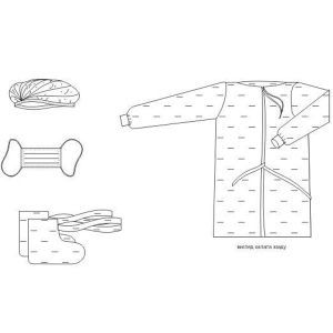 Комплект одягу акушерський для партнерських пологів №1, стерильний