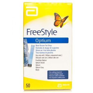 Тест-смужки до глюкометра Abbott FreeStyle Optium, 50 шт. (для моделей Optium Xceed і FreeStyle Optium)