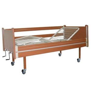 Ліжко багатофункціональне 4-секційне OSD-94, з колесами, з поручнями, механічне, дерево
