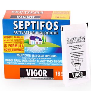Биопрепарат Septifos Vigor для выгребных ям, 0,45 кг, 18 пакетов