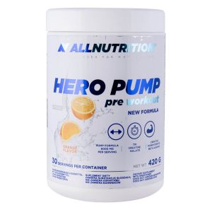 Предтрен Hero Pump Pre Workout, 420 г, со вкусом апельсина, All Nutrition
