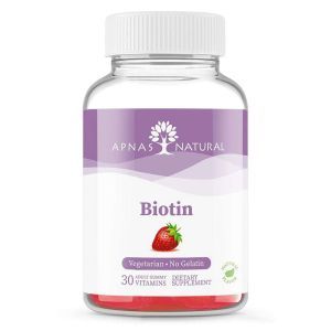 Биотин, 5000 мкг, 30 жевательных пастилок, Apnas Natural