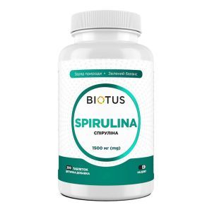Спіруліна, 500 мг, 200 таблеток, Biotus