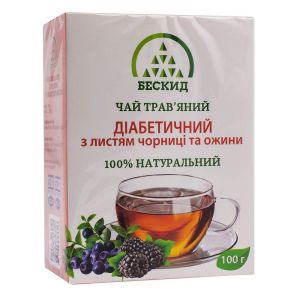 Трав'яний чай Діабетичний з листям чорниці та ожини, 100 г