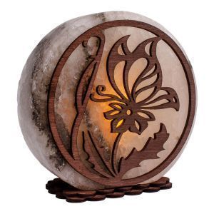 Соляная лампа "Бабочка на цветке", 3-4 кг