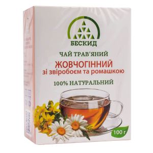 Трав'яний чай Жовчогінний зі звіробоєм і ромашкою, 100 г