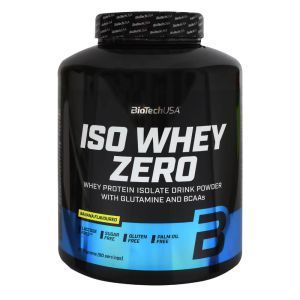 Ізолят сироваткового протеїну Iso Whey Zero, 2270 г, зі смаком банана, BioTech