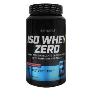 Ізолят сироваткового протеїну Iso Whey Zero, 908 г, зі смаком полуниці, BioTech