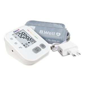Автоматичний тонометр B. WELL-PRO-22, універсальна манжета, адаптер, кабель USB-C в комплекті