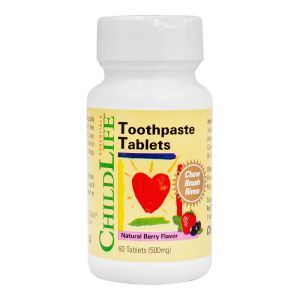 Зубная паста в таблетках с натуральным ягодным вкусом, 60 таблеток, ChildLife