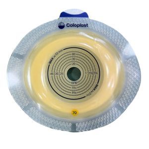 Пластина 11045 для двокомпонентного калоприймача, фланець 70 мм, виріз 15-53 мм, Coloplast