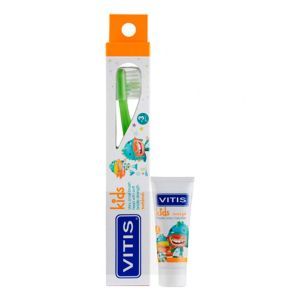 Набір: зубна щітка VITIS KIDS, м'яка, для дітей від 2 до 6 років + VITIS KIDS гель, 8 мл