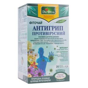 Фіточай Антигрип противірусний, 20 пакетиків, Dr.Fito