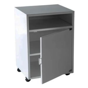 Тумба прикроватная, полимерное покрытие, на колесах, 3 полки, ТП-Р, 490х420х695, Атон