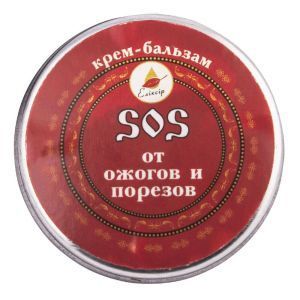 Крем-бальзам SOS от ожогов и порезов, 10 мл, Эликсир