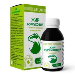 Жир барсучий с витаминным комплексом, 60 капсул, Эликсир