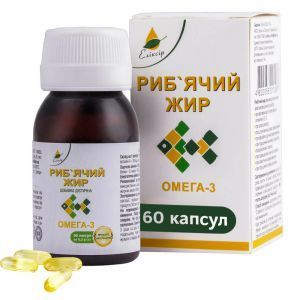 Риб'ячий жир, 60 капсул, Еліксір