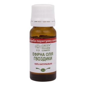 Натуральна ефірна олія гвоздики, 10 мл, Green Pharm Cosmetic
