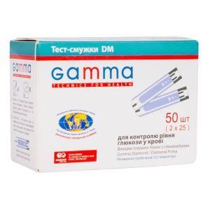 Тест-смужки до глюкометра Gamma Diamond, 50 шт.