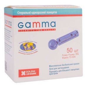 Ланцеты для глюкометра Gamma, 50 шт.
