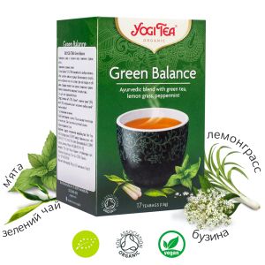Чай "Зеленый баланс", 17 пакетиков, YOGI TEA