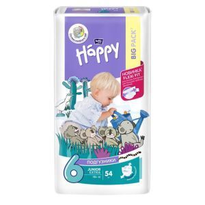 Подгузники детские Happy Bella Baby junior extra (вес 16+ кг, 54 шт.)