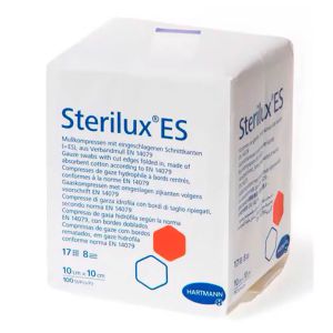 Марлевые салфетки Sterilux ES, 10х10 см, стерильные, 2 шт. в упаковке, HARTMANN