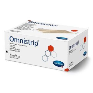 Полоски для бесшовного закрытия ран Omnistrip, 3x76 мм, 5 шт., HARTMANN