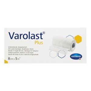 Бинт поздовжньо еластичний із цинковою масою VAROLAST PLUS, 8 см x 5 м, HARTMANN