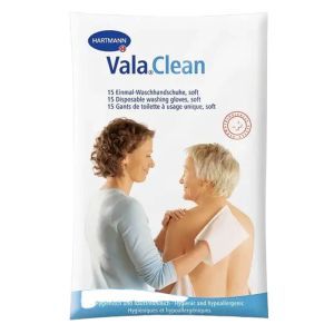 Одноразові рукавички для миття Vala Clean soft, 15 шт., HARTMANN