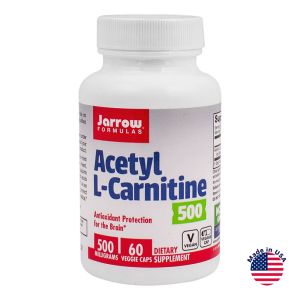Aцетил L-карнитин, 500 мг, 60 капсул, Jarrow Formulas
