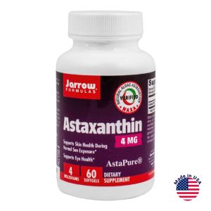 Астаксантин, 4 мг, 60 капсул, Jarrow Formulas